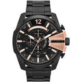 DIESEL Mega Chief XL 52mm Zwart Staal Chronograph | DZ4309