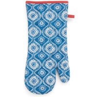 Land & Shore Achill Single Oven Glove, Blue/Red