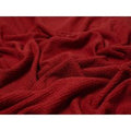 Textured Cotton Towelling Fabric Red