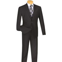 Vinci Men's Executive Style 3 Piece Slim Fit Suit with Flat Front Pants