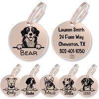 Personalized Breed Dog Tag (Bernese Mount)