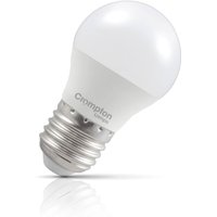 Crompton Golfball LED Light Bulb E27 4.2W (40W Eqv) Warm White Opal Round Screw Frosted