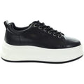 Damskie skórzane czarne sneakersy SS2N4020