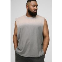 Camisa Plus Regular De Lino Y Manga Corta, Blanco