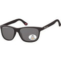 Zonnebril Montana mat zwart met smoke polarized glas