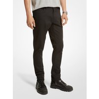 MK Pantalon Parker coupe slim en sergé extensible - Noir - Michael Kors