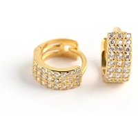 Pavé Huggie Hoop Earrings