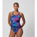 Maillot de bain Femme Hyperboom Medalist imprimé bleu/rose