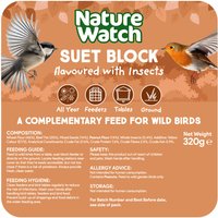 Suet Block Bird Feed With Insects By Nature Watch - 320g