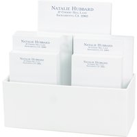Distinctive 7-Tablet Set - White with Linen holder