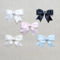 Diamante Buckle Satin Bows Ivory