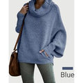 Women's Batwing Cowl Neck Sweater with Pockets