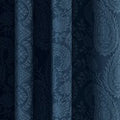V&A Silk Road Paisley Lined Curtains 90" x 54", Blue