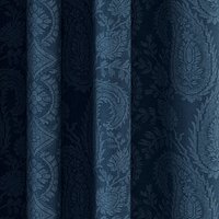 V&A Silk Road Paisley Lined Curtains 90" x 54", Blue