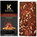 ( 5 Packs) Kaffeto Dark Chocolate Bar with Almonds & Strawberries 2,82 oz (Pack of 5)