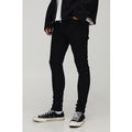 Super Skinny Washed Jeans, Negro