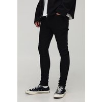 Super Skinny Washed Jeans, Negro