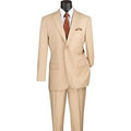 Vinci Men's Wool Feel Executive Suit 2 Piece Solid Color
