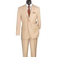 Vinci Men's Wool Feel Executive Suit 2 Piece Solid Color