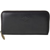 Pampeano 100% Leather Rico Zipped Women Purse – Black with Black Diamond