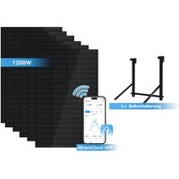 Ray Balkonkraftwerk 200W~1200W | Geländer | 6 Module (1200W) | 0m