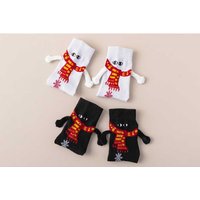 Magnetic Holding Hands Socks - 2 Pairs, Unisex, Festive Gift for Couples & Friends | Wowcher