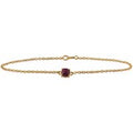 Classic Round Ruby Checkerboard Bracelet in 9ct Yellow Gold