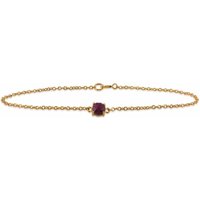 Classic Round Ruby Checkerboard Bracelet in 9ct Yellow Gold