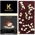 (5packs) Kaffeto Gourmet Dark Chocolate Bar with coconut and sea salt 2.82 oz