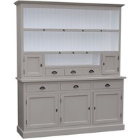 Casa Padrino Landhausstil KÃ¼chenschrank Grau / WeiÃ 178 x 50 x H. 210 cm - 2 Teiliger KÃ¼chenschrank mit 5 TÃ¼ren und 6 Schubladen