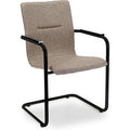 Workliving Vergaderstoel X6 - Sledeframe - Wolvilt 511 lichtbruin - frame zwart