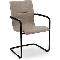 Workliving Vergaderstoel X6 - Sledeframe - Wolvilt 511 lichtbruin - frame zwart