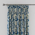 Land & Shore Rowallane Lined Curtains 90" x 90", Blue