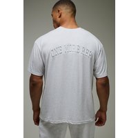 One More Rep Oversized Embossed T-Shirt, Gris