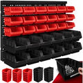 Werkzeugwand Schwarz/Rot 32-tlg mit Stapelboxen