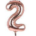 Cijfer Ballon '2'  Rosé (100CM)