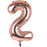 Cijfer Ballon '2'  Rosé (100CM)