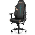 Ergonomic Reclining Computer Chair with 4D Armrests, Magnetic Pillow, Lumbar Support - Small, Black/Green Leatherette