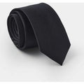 Men's Black Fine Twill Skinny Silk Tie  - Savile Row Company
