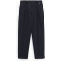 Pantaloni tailored con pinces e risvolto alto