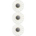 Casa Padrino Designer Spiegel / Wandspiegel 3er Set Gold Ã 25 cm - Deko Accessoires