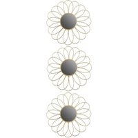 Casa Padrino Designer Spiegel / Wandspiegel 3er Set Gold Ã 25 cm - Deko Accessoires