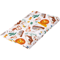 Happy Bear Hydrofiele Doek/Tetradoek/Swaddle/Inbakerdoek In Katoen 120x120 - Wild Animals
