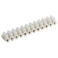 KnightsBridge 15A 12-Way Terminal Block (PA66) - Natural Colour