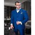 Statement Big & Tall Mens 100% Wool 3 Piece Fashion Suit