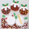 Christmas Pudding Pom Pom Art Kits  (Pack of 5) Christmas Crafts