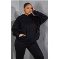 Plus Black Basic Hoodie