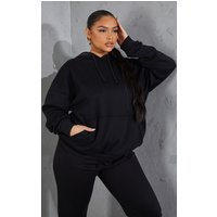 Plus Black Basic Hoodie