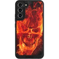 Samsung Galaxy S22+ Handy NIVOpure black Handyhülle Hülle NIVOpure Case Schwarz Skull Totenkopf Fire