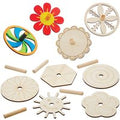 Wooden Shaped Spinning Tops  (Pack of 9)
